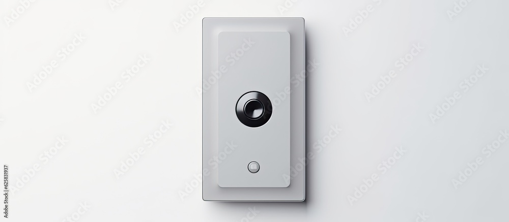 Photo of a white wall mounted camera on a blank wall with copy space with copy space Photo of a white wall mounted camera on a blank wall with copy space with copy space