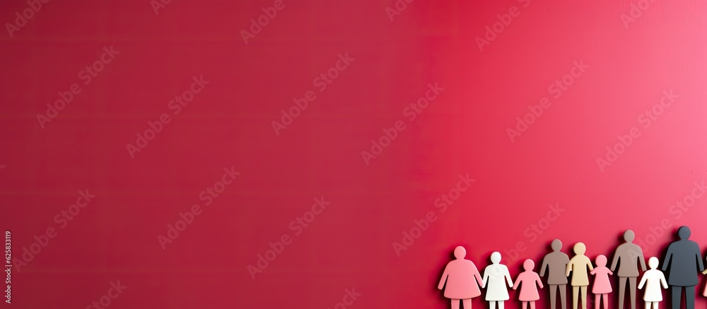 Photo of a group of people posing in front of a vibrant red wall with copy space Photo of a group of people posing in front of a vibrant red wall with copy space
