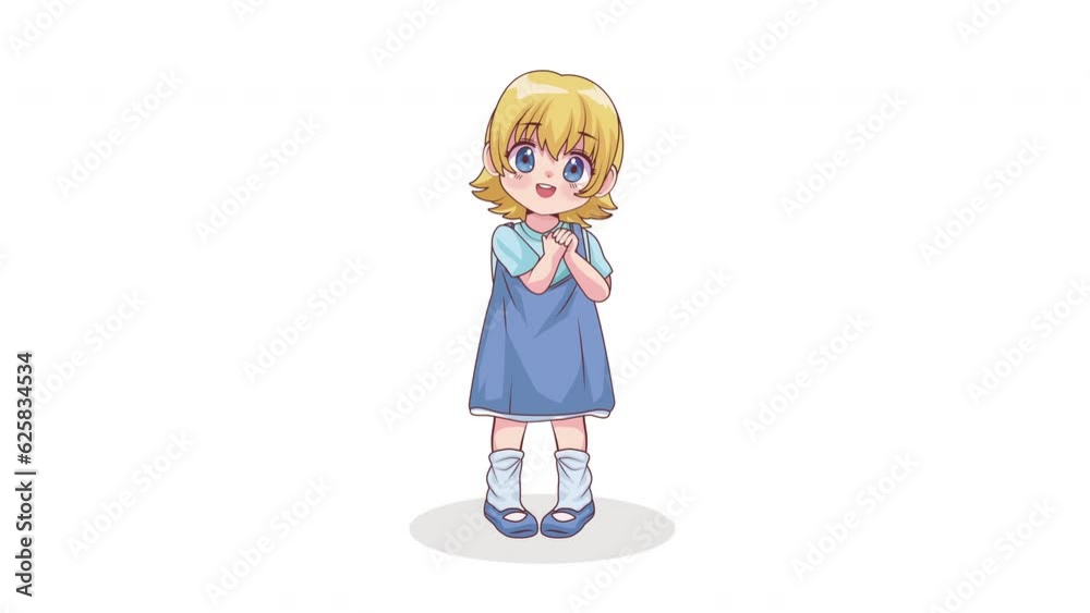 little blond girl anime character animation little blond girl anime character animation