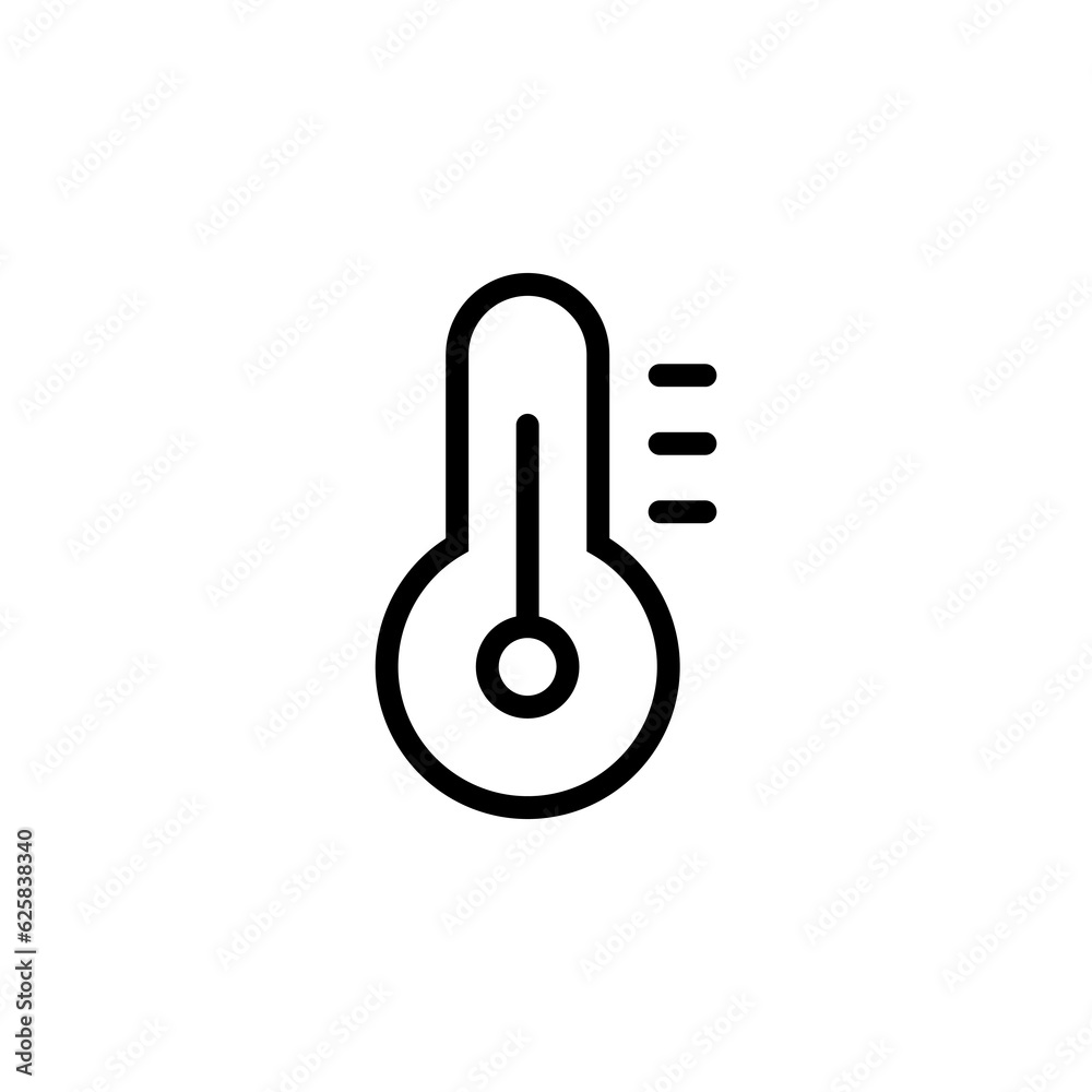 Heat temperature icon in stroke style, medical icon Heat temperature icon in stroke style, medical icon