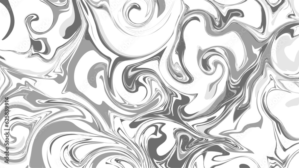 白黒のマーブル模様（白ベース）