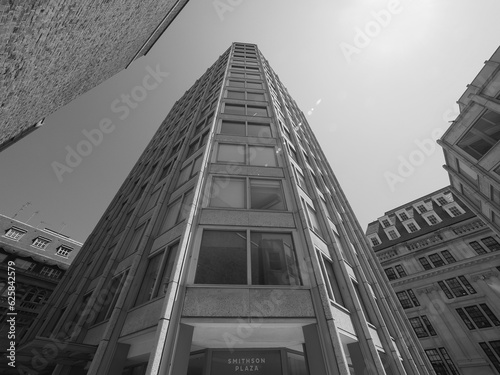 Economist Building in bw in London photo