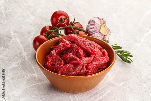 Raw beef meat for cooking