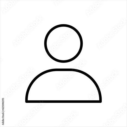 User account icon vector illustration. Personal office sign black. Profile, login symbol. Simple flat isolated pictogram for app, ads, logo, interface elements, banner, web, dev, ui, ux. Vector EPS 10