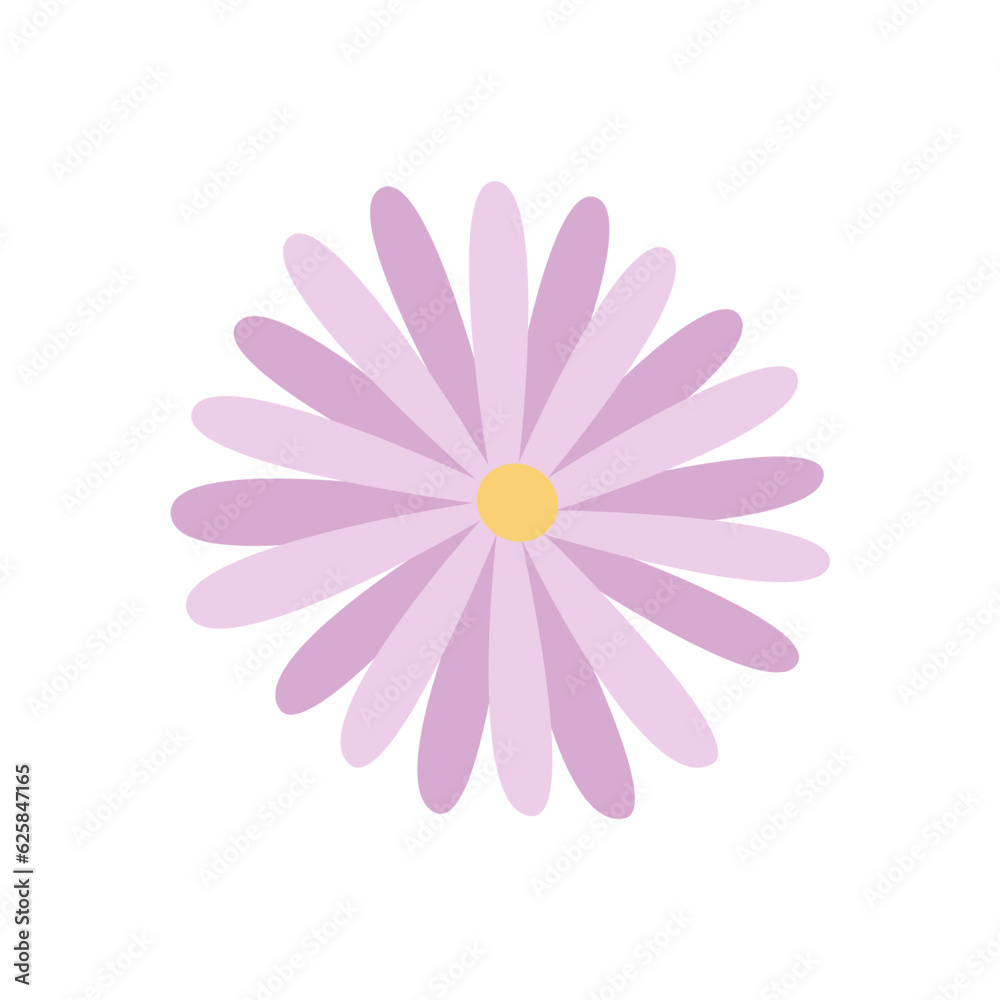 Cute Impasto Tulip Flower icon vector illustration asset element