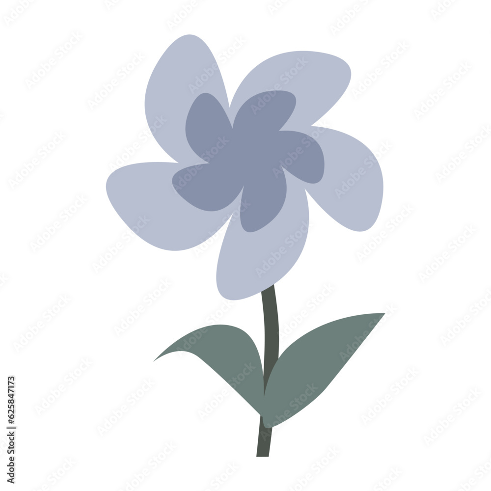 Cute Impasto Tulip Flower icon vector illustration asset element