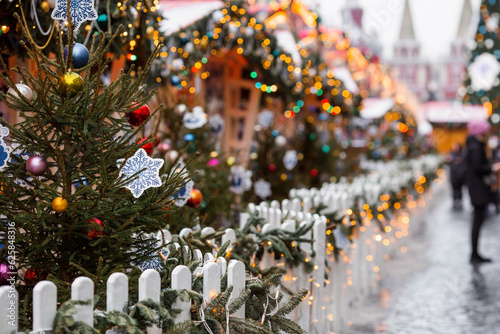 Christmas decoration of Red Square. Beautiful holiday decorations in the city. Christmas decorations of the streets. Moscow, Red Square, December 2023 © Юлия Клюева