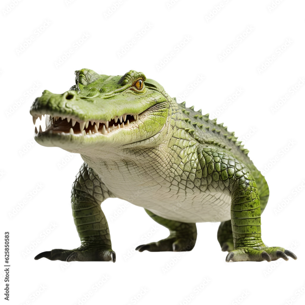 Fearful crocodile no background Fearful crocodile no background