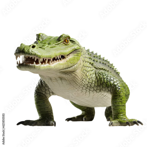 Fearful crocodile  no background
