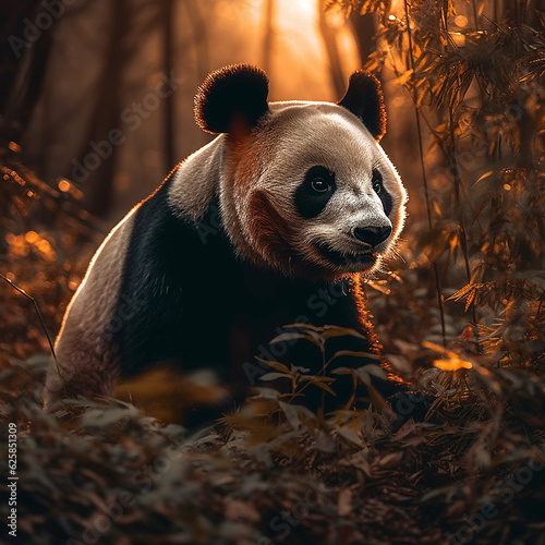 giant panda eating bamboo