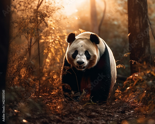 giant panda eating bamboo