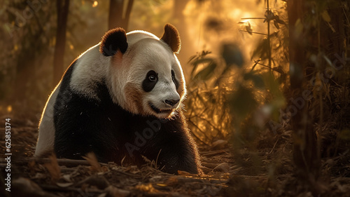 giant panda eating bamboo