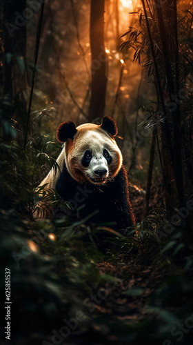 dog in the forest