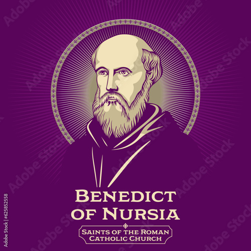 Catholic Saints. Benedict of Nursia (480-548) often known as Saint Benedict, was an Italian Christian monk, writer, and theologian who is venerated in the Catholic Church. He is a patron saint of Euro