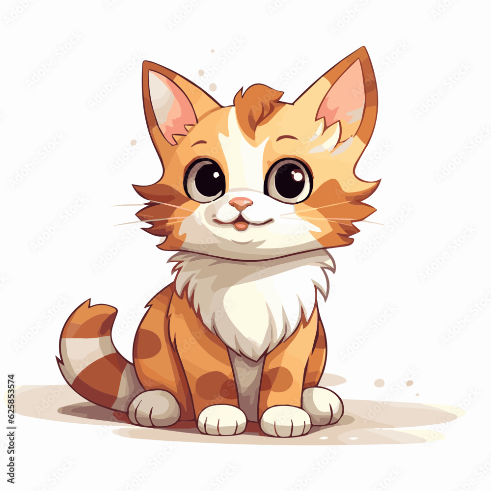 cat cartoon clipart vector white background cat cartoon clipart vector white background