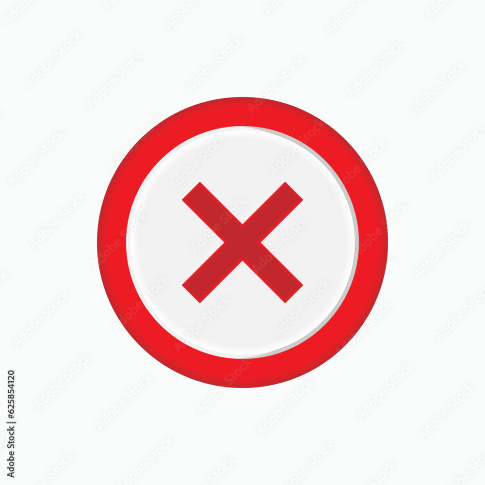 Cross Mark Icon. Reject Symbol - Vector. Cross Mark Icon. Reject Symbol - Vector.