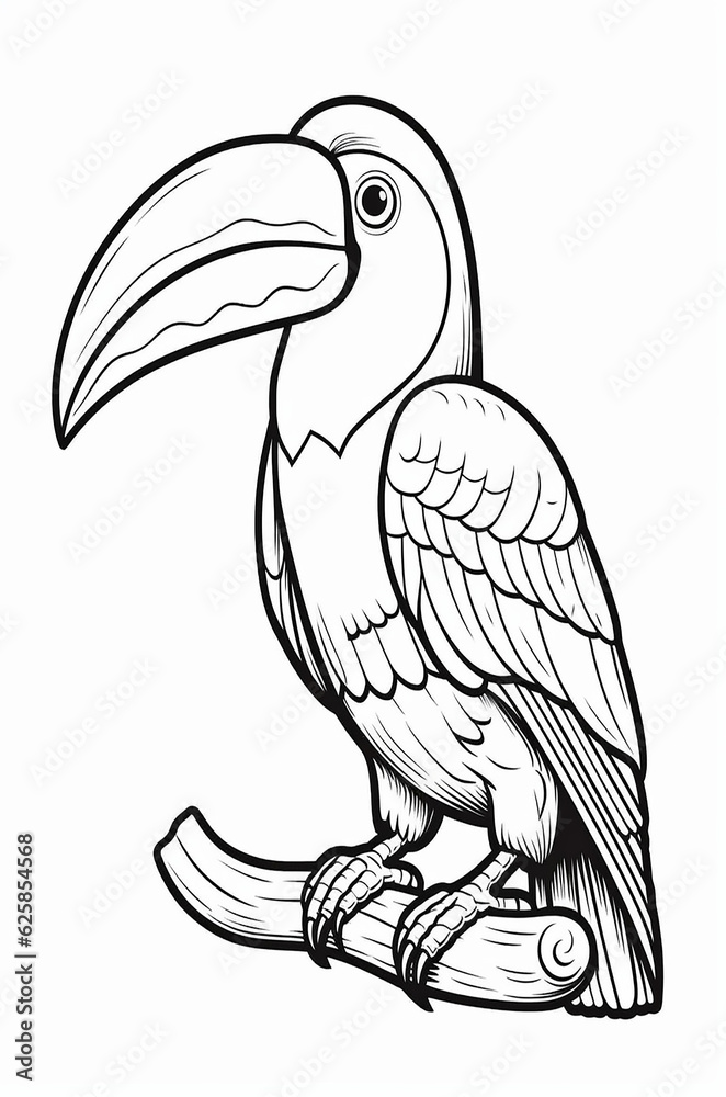 Fototapeta premium Coloring sheet or pages for kids, generative ai