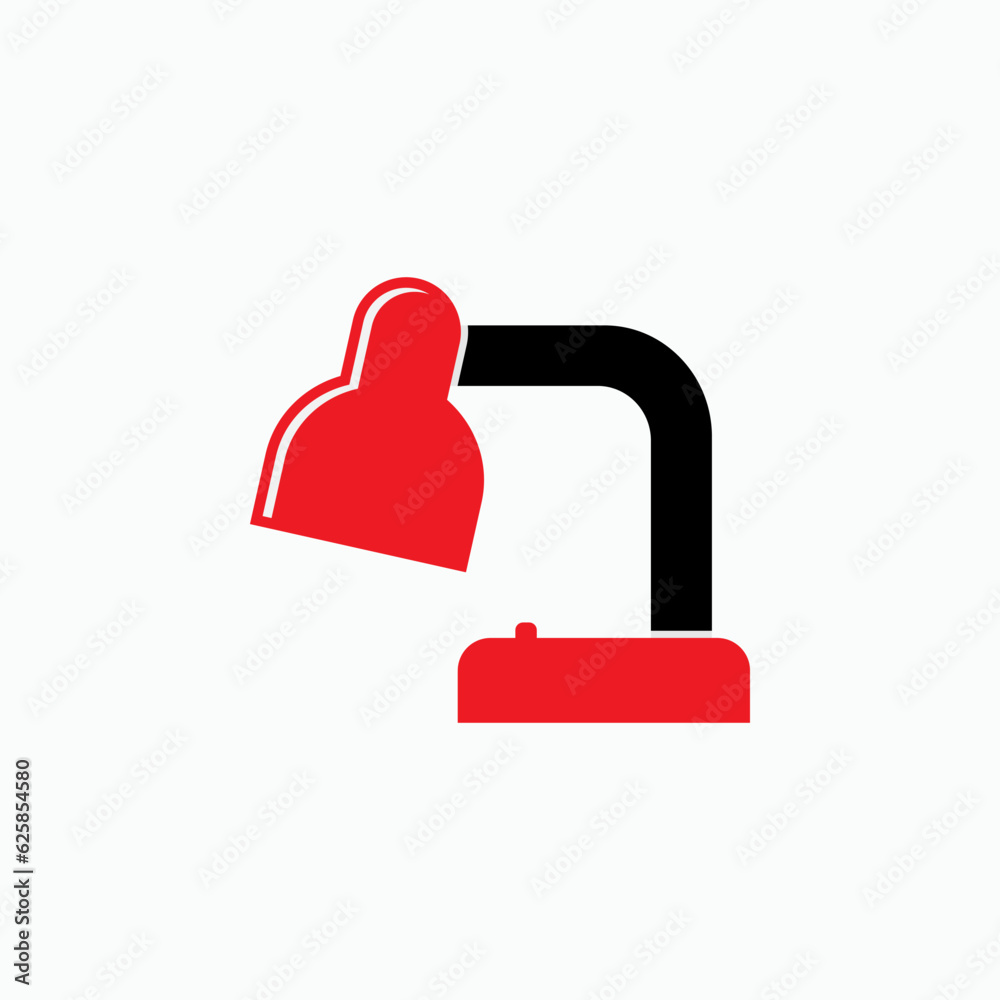 Desk Lamp Icon. UI Symbol - Vector.