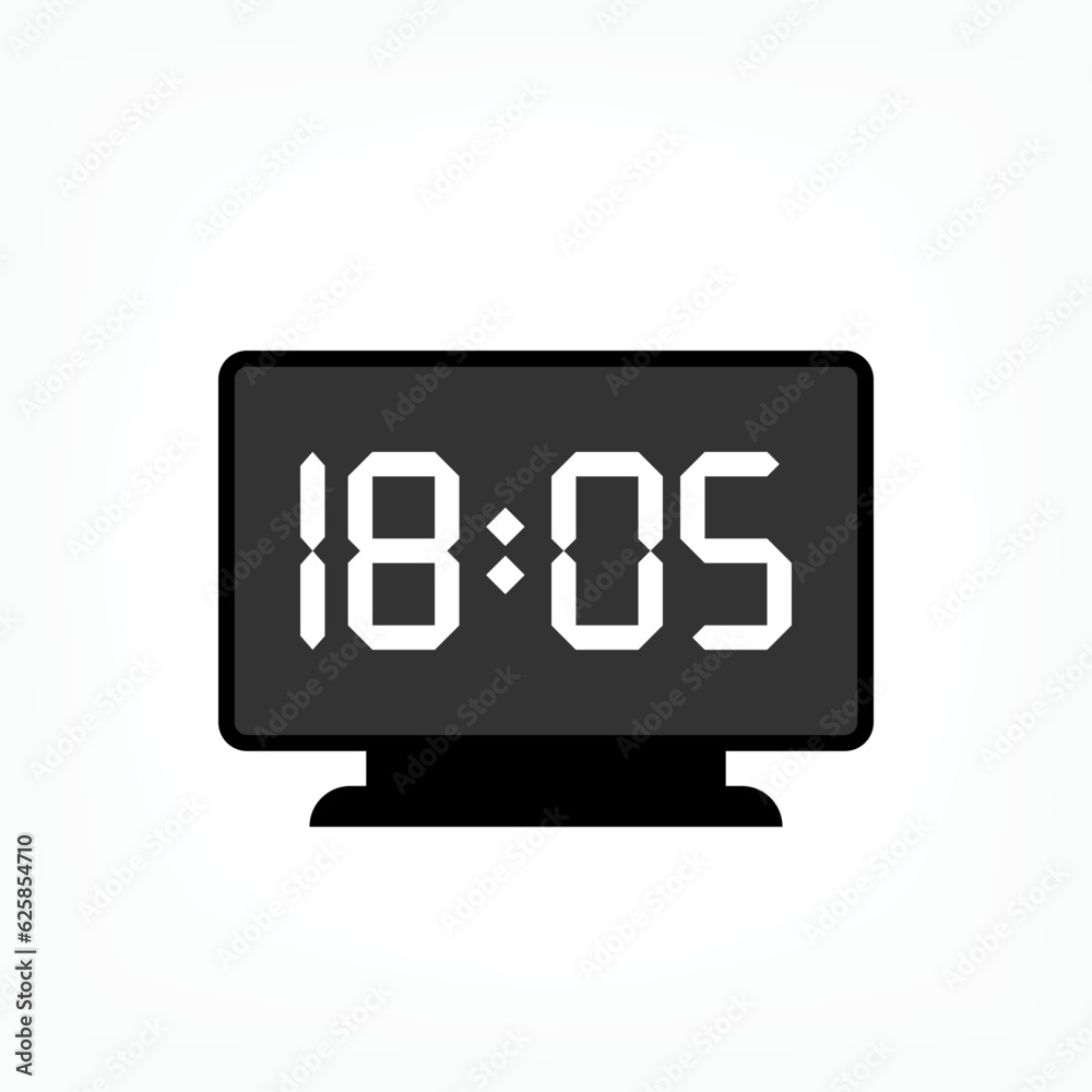 Digital Clock Icon. Modern Time Symbol - Vector, Sign for Design, Presentation, Website or Apps Elements.reminder Digital Clock Icon. Modern Time Symbol - Vector, Sign for Design, Presentation, Website or Apps Elements.reminder