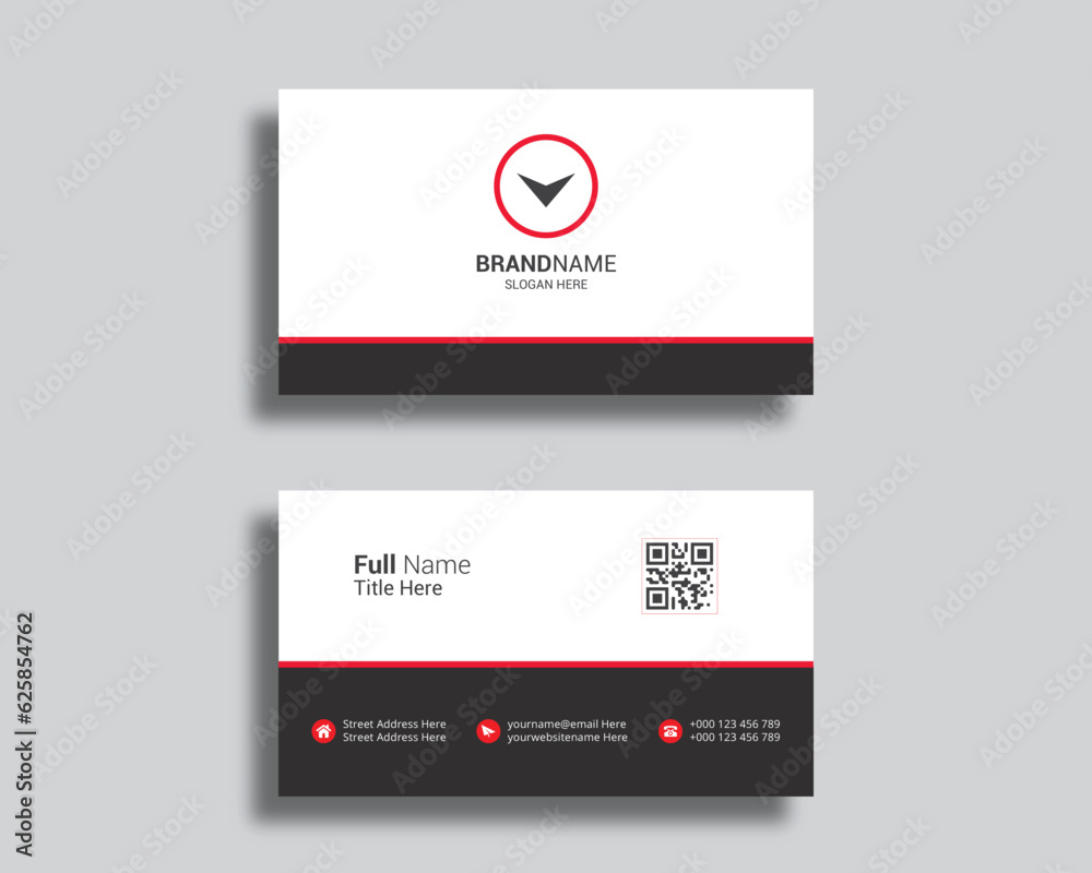 Black and White Luxury Business Card Template