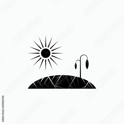 Drought Icon. No Water Symbol - Vector.