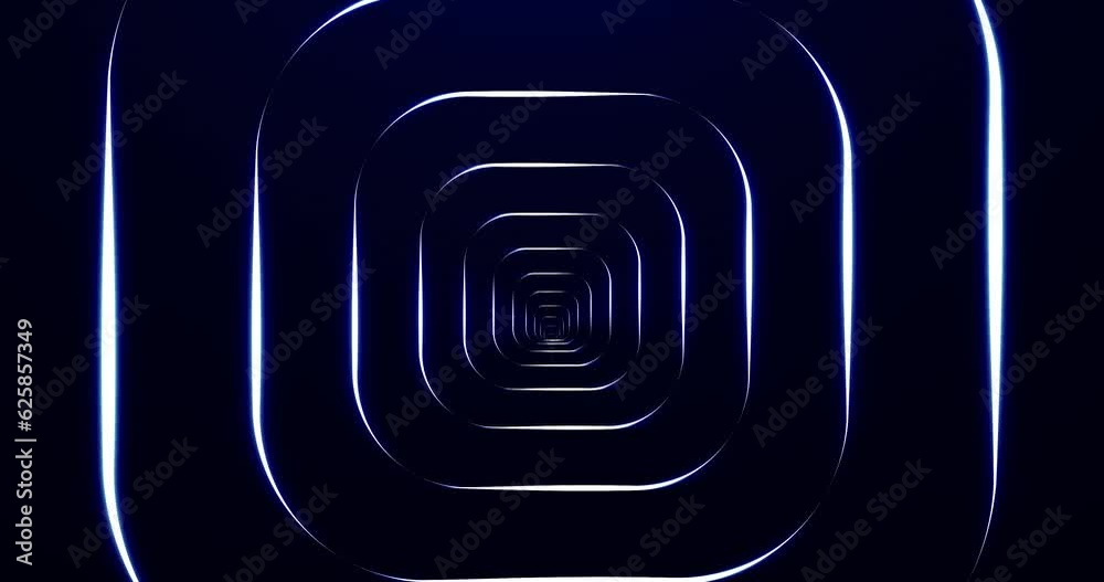 Abstract tunnel, futuristic glowing corridor. Neon circle lights abstract background for colorful vortex concept.
