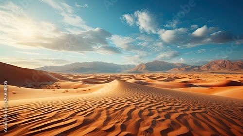 Desert sand dunes in Sinai desert photo