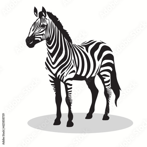 Zorse silhouettes and icons. Black flat color simple elegant Zorse animal vector and illustration.