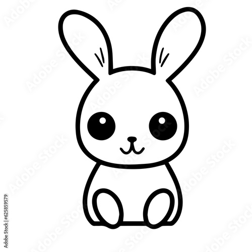 cute bunny doodle illustration