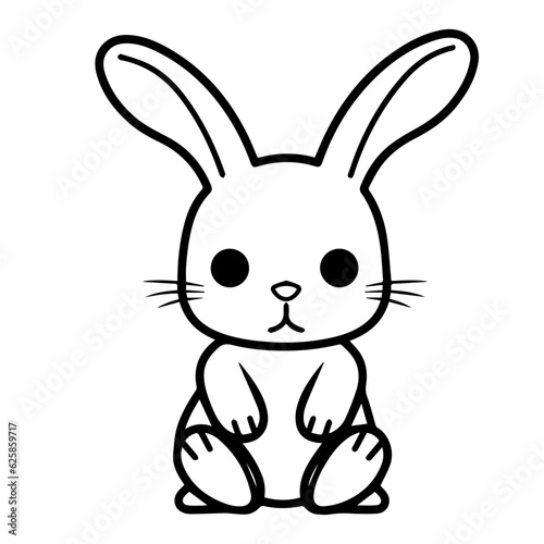 cute bunny doodle illustration