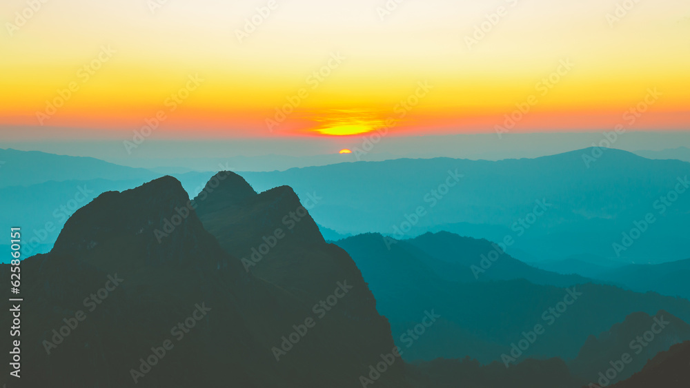 Sunset or evening time at Doi Luang Chiang Dao, Chaingmai, Thailand.