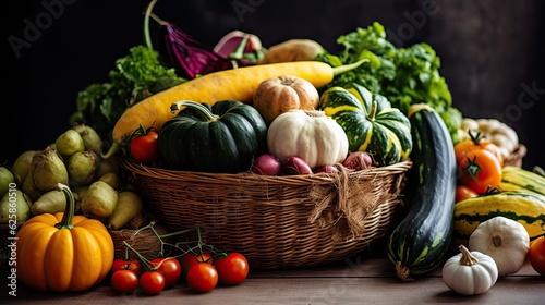 vegetables in a basket harvest festival
