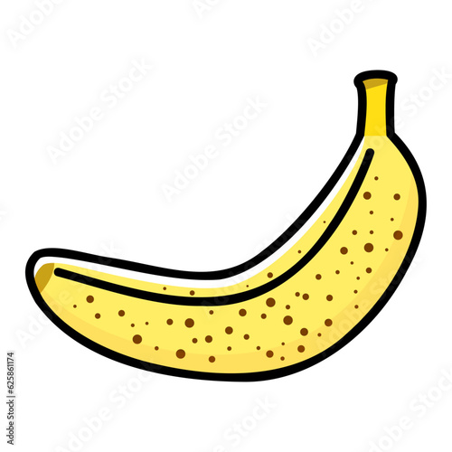太い線で描かれたカットイラスト / シュガースポットバナナ