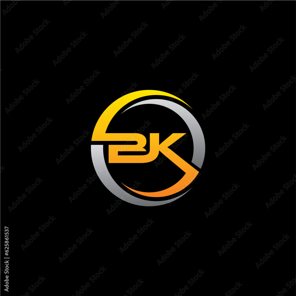 Obraz premium BK Letter Initial Logo Design Template Vector Illustration