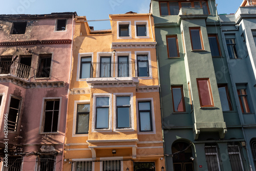 Restoration, renovation and gentrification of the historical homes and houses of the Fener and Balat neighbourhood beside the Golden Horn, Istanbul, Turkey. . photo