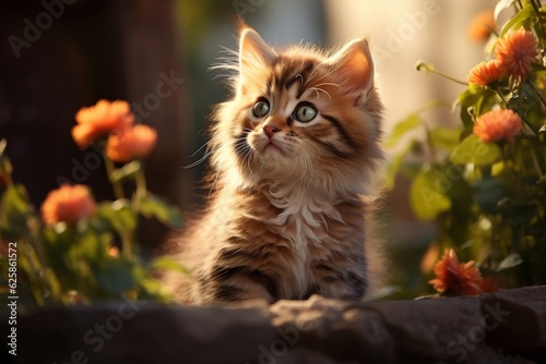 Charming Little Cat Feline Companion. Generative AI