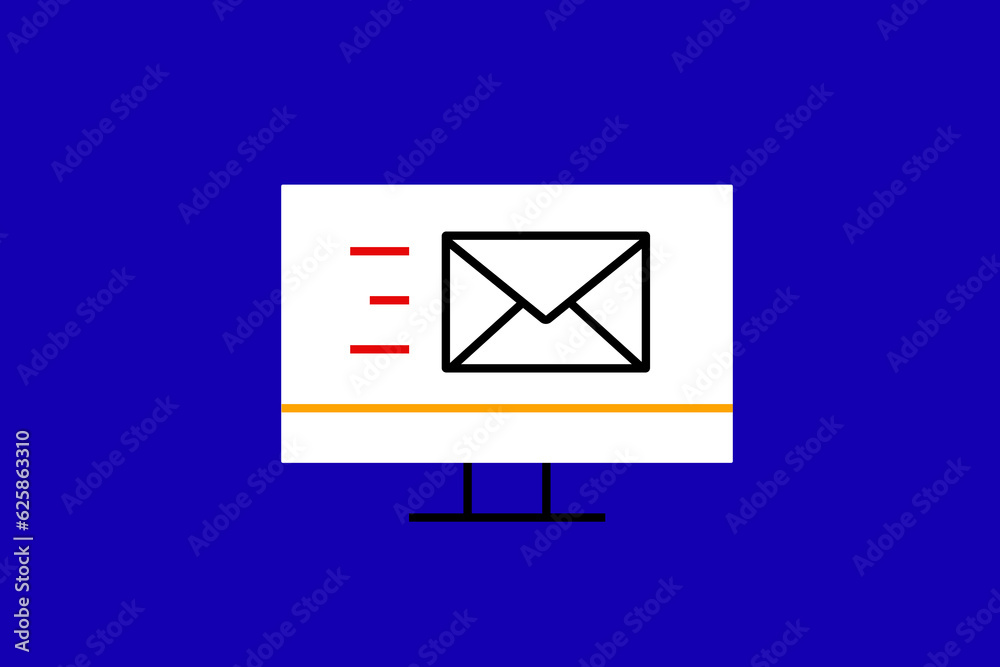 Vector illustration web email in flat style design. Colorful bauhaus vector icon for website, mobile app, banner, ui ux, web design, business, marketing, landing, infographics, mockup Vector illustration web email in flat style design. Colorful bauhaus vector icon for website, mobile app, banner, ui ux, web design, business, marketing, landing, infographics, mockup