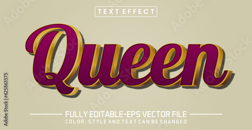 Queen text editable style effect