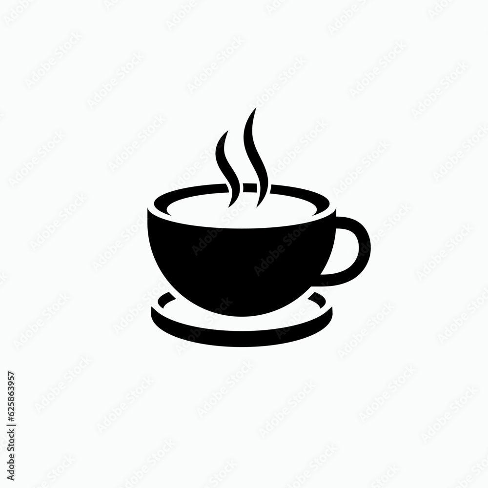 Obraz premium Hot Coffee Icon. Beverage Symbol - Vector.