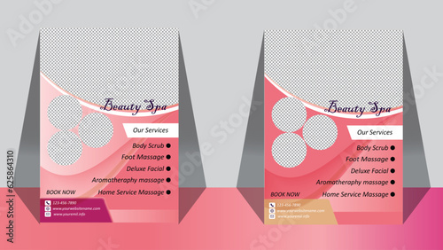 beauty spa flyer template design