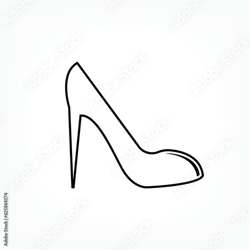 Lady Shoes Icon. Lady Highheel, Fashion Element Symbol - Vector.