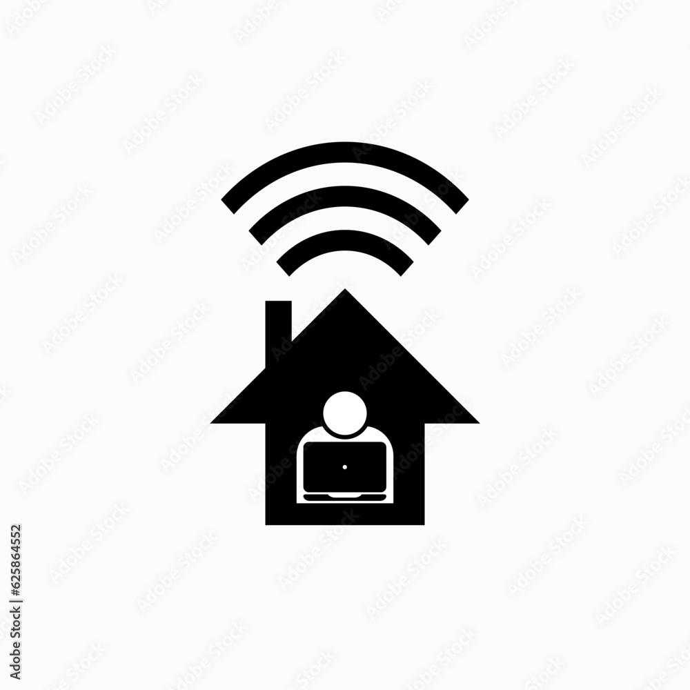 Learning Home Icon. Home Schooling Symbol - Vector. Learning Home Icon. Home Schooling Symbol - Vector.
