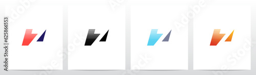 Negative Space With Stripes Letter Logo Design Z