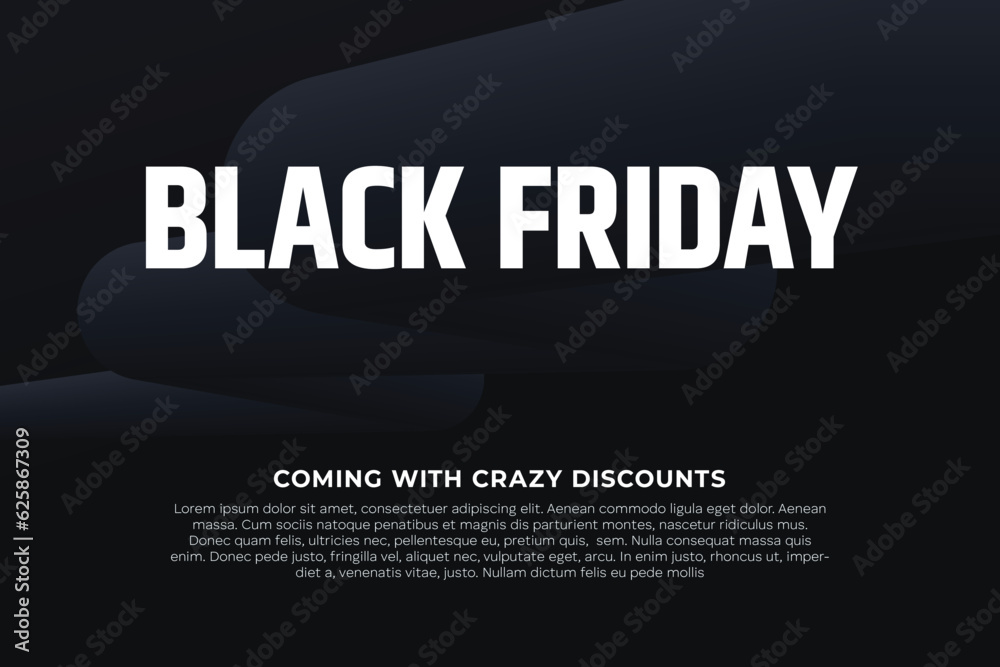 Obraz premium Black Friday banner design on 3d background.