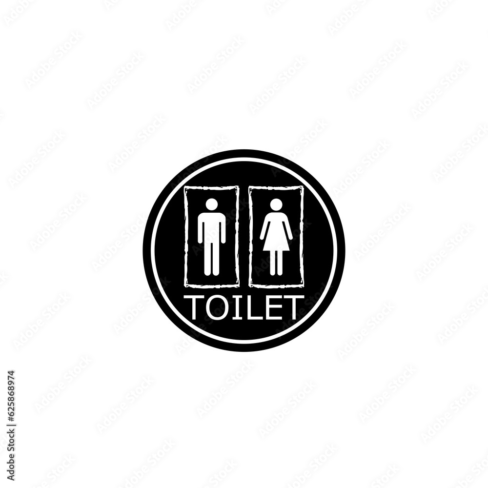 Male and female toilet icon isolated on transparent background Male and female toilet icon isolated on transparent background