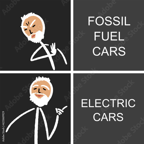 Fossil fuel vs electric cars meme