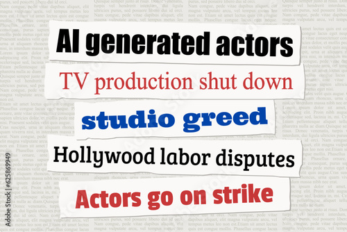 Hollywood actors AI problem headlines
