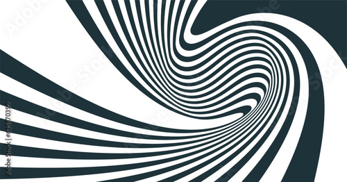 Psychedelic pattern with melting and distorting lines. The geometric background by stripes. 3d vector illustration for brochure, annual report, magazine, poster, presentation, flyer or banner.
