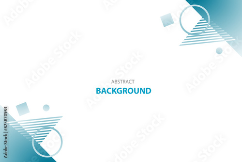 Blue shapes abstract background with white space for text and message. template design