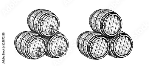 Fotografia Wooden barrels